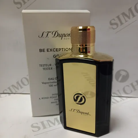 BE EXCEPTIONAL GOLD BY ST DUPONT EAU DE PARFUM 100ML TESTER