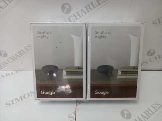 2 BRAND NEW BOXED GOOGLE NEST MINI 2ND GENERATION SMART SPEAKERS - BLACK  