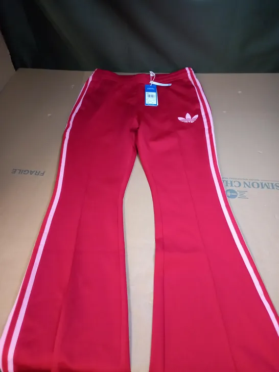 PAIR OF FLARED ADIDAS ORIGINAL TROUSERS SIZE 12