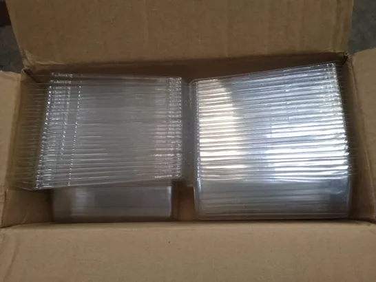 BOX CONTAINING 50 EVORETRO CLEAR PLASTIC PROTECTORS