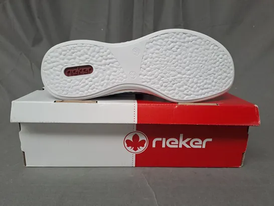 BOXED PAIR OF RIEKER SHOES IN BLUE UK SIZE 6