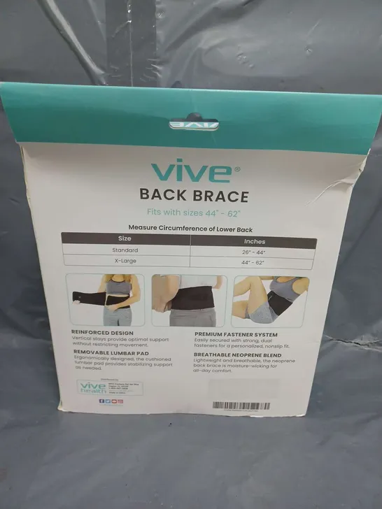 VIVE BACK BRACE BLACK X-LARGE