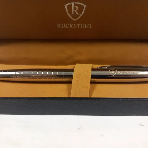 RUCKSTUHL STAINLESS STEEL LUXURY PEN IN GIFT BOX – HAND ASSEMBLED 