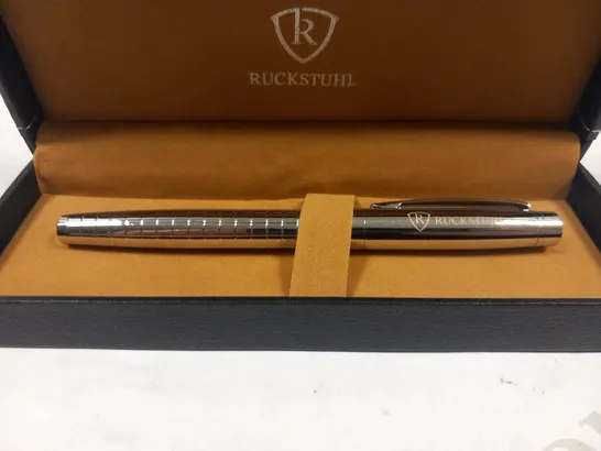 RUCKSTUHL STAINLESS STEEL LUXURY PEN IN GIFT BOX – HAND ASSEMBLED 