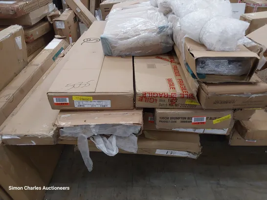 PALLET OF ASSORTED BOXED FURNITURE PARTS INCLUDING WARDROBE & BED PARTS