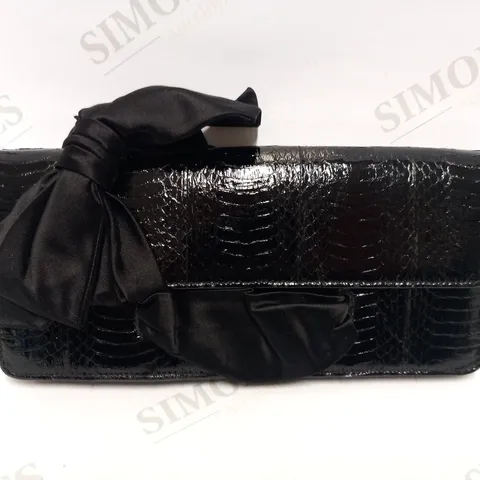 CHRISTIAN LOUBOUTIN ELISA CLUTCH WATERSNAKE BLACK/BLACK