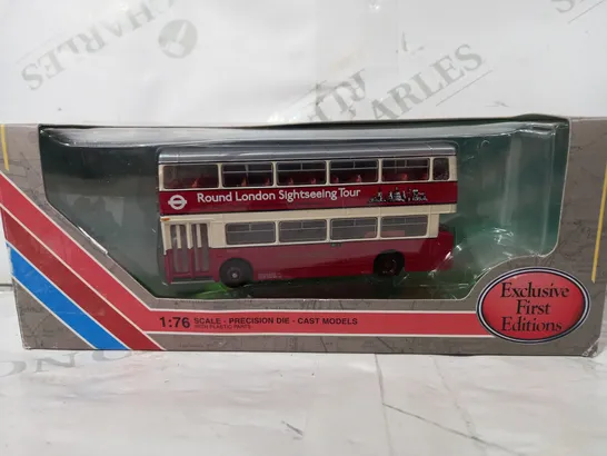 EXCLUSIVE FIRST EDITIONS 1:76 SCALE DAIMLER DMS SINGLE DOOR LONDON SIGHTSEEING BUS DIE-CAST MODEL