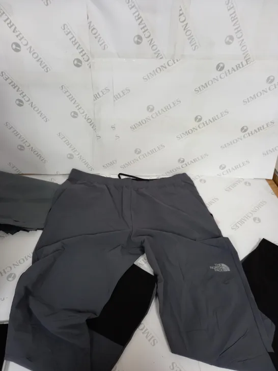 GREY NORTH FACE TRACK PANTS - LARGE 