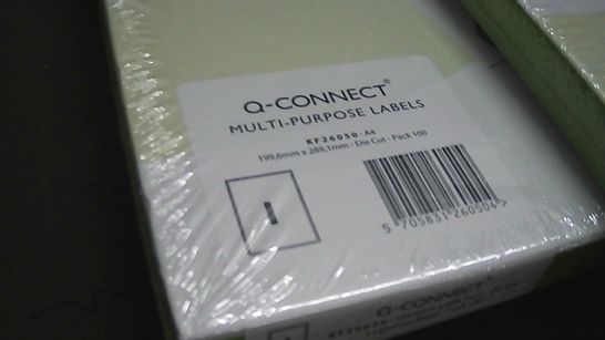 LOT OF 5 PACKS OF Q-CONNECT MULTI PURPOSE LABELS - 199.6MM X 289.1MM 100 PACK
