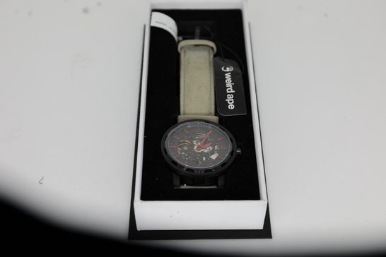 BRAND NEW BOXED WEIRD APE KOLT ALL BLACK RED AND SLATE WRIST WATCH RRP £189