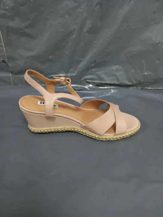 DUNE WEDGE HEEL SANDALS PINK SIZE 5 