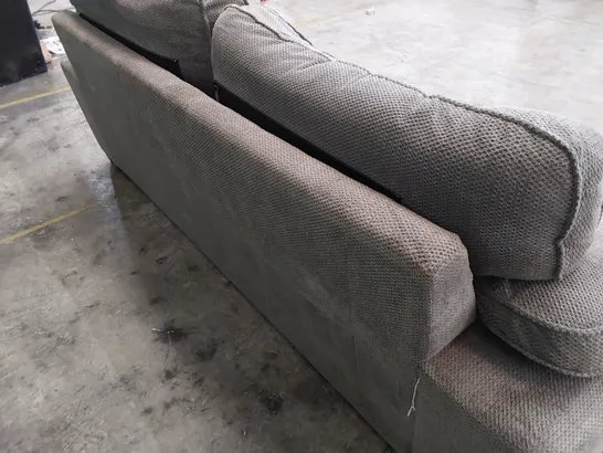 DESIGNER AYLESBURY THREE SEATER SOFA GREY FABRIC 