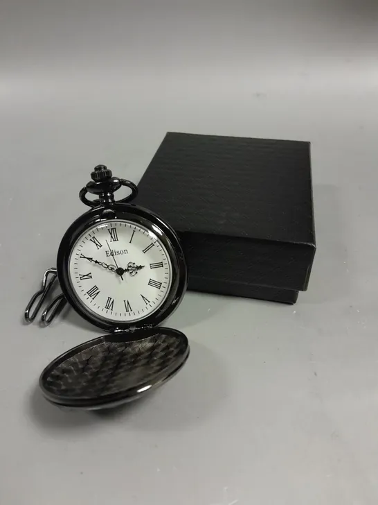 MENS EDISON POCKET WATCH WITH CHAIN