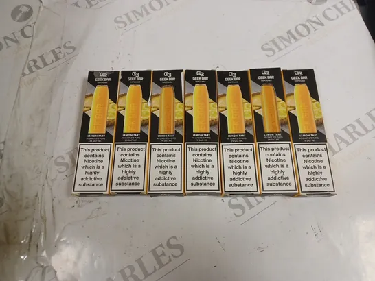 BOX OF APPROXIMATELY 100 GEEK BAR LEMON TART DISPOSABLE VAPES