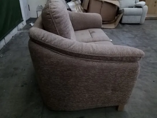 QUALITY BRITISH DESIGNER G PLAN JACKSON 2 SEATER A070 BOUCLE COCOA FABRIC 