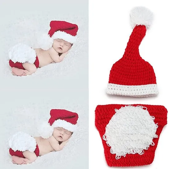 APPROXIMATELY 5 BRAND NEW CROCHET SANTA DRESS UP OUTFIT