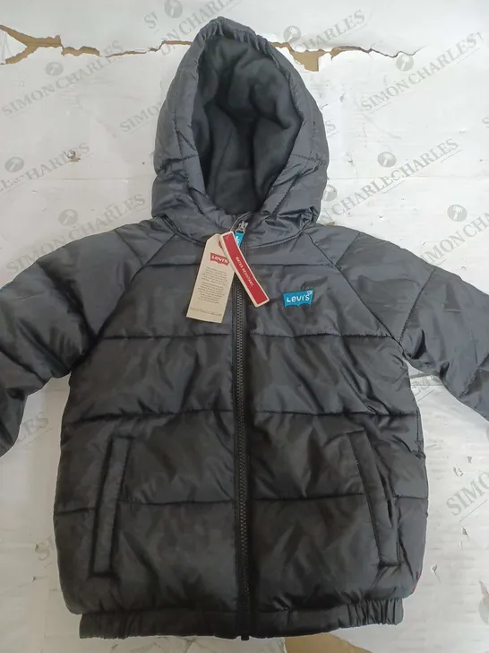 LEVI'S PADDED KIDS BLACK JACKET - 104CM