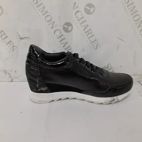 PAIR OF RUTH LANGSFORD WEDGE TRAINERS IN BLACK SIZE 4