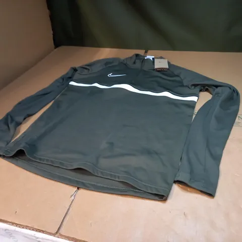 NIKE ACEDEMY ZIP UP KHAKI SWEATSHIRT - S