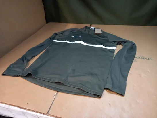 NIKE ACEDEMY ZIP UP KHAKI SWEATSHIRT - S