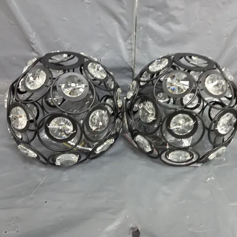 SET OF 2 MILISTEN CRYSTAL CHANDELIER LAMPSHADE