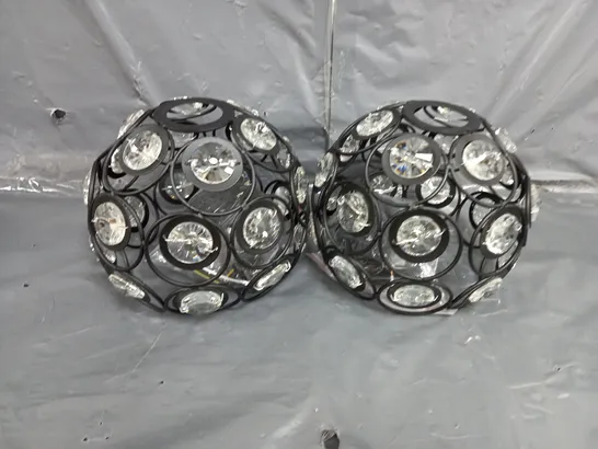 SET OF 2 MILISTEN CRYSTAL CHANDELIER LAMPSHADE