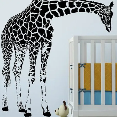 BOXED GIRAFFE ANIMAL NURSERY WALL STICKER 