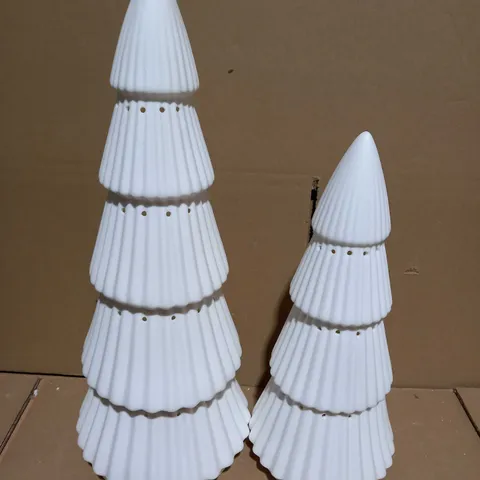 K BY KELLY HOPPEN SET OF 2 LARGE CERAMIC LIGHT UP ORNAMENTS