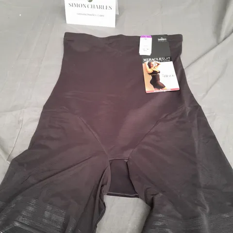 MIRACLE SUITE HI WAIST THIGH SLIMMER EXTRA FIRM CONTROL SIZE 2XL BLACK