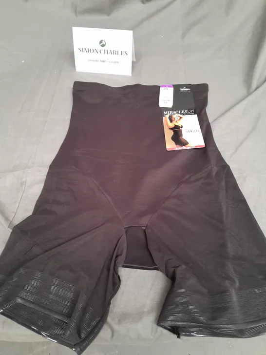 MIRACLE SUITE HI WAIST THIGH SLIMMER EXTRA FIRM CONTROL SIZE 2XL BLACK