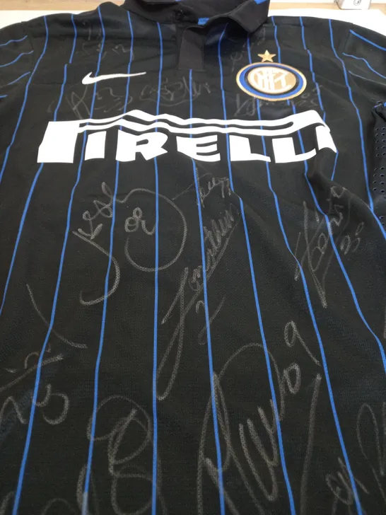 AUTHENTIC SIGNED INTER MILAN 2014 HOME SHIRT - "JONATHAN 2" - MEDIUM