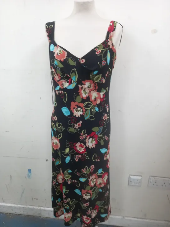 PLANET BLACK FLORAL DRESS - UK 18