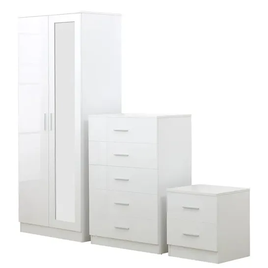 BOXED EVA 3 PIECE BEDROOM SET - 5 DRAWER CHEST ONLY (2 OF 3 BOXES)