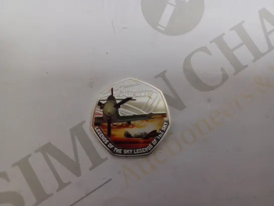 SUPERMARINE SPITFIRE COLLECTABLE 50P COIN