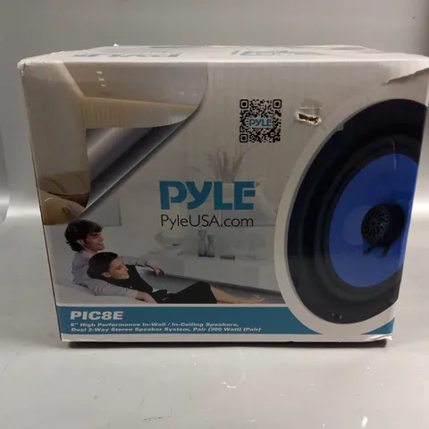 BOXED PYLE PIC8E 8" HIGH PERFORMANCE 300W 2-WAY CEILING SPEAKER PAIR