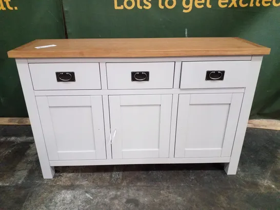 6 DOOR SIDEBOARD - OAK TOP/GREY