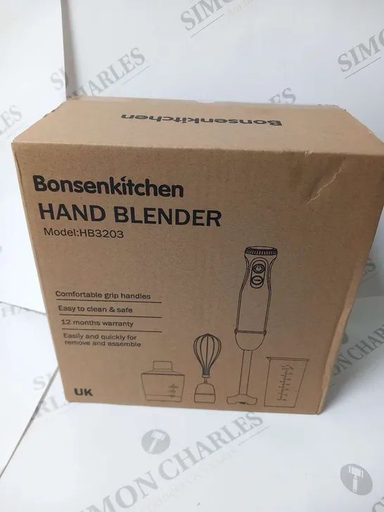 BOXED BONSENKITCHEN HAND BLENDER HB3203