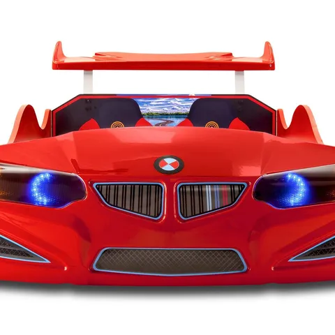 BMW GTI CHILDREN'S CAR BED IN RED WITH SPOILER AND LED (3 OF 3 BOXES)