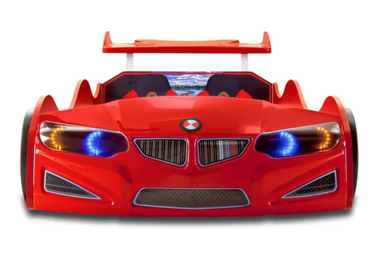 BMW GTI CHILDREN'S CAR BED IN RED WITH SPOILER AND LED (3 OF 3 BOXES)