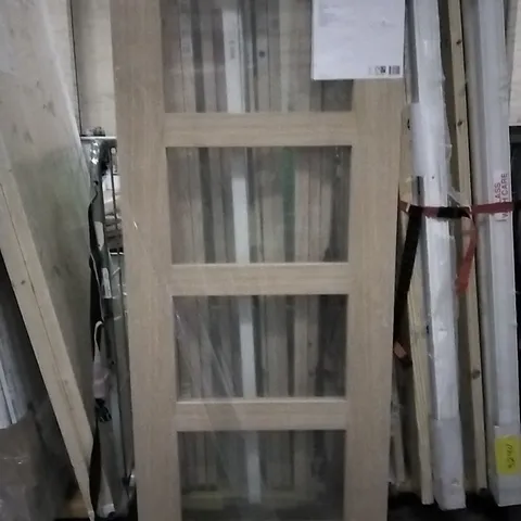 2039MM X 825MM GLASS 4 PANEL INTERNAL DOOR