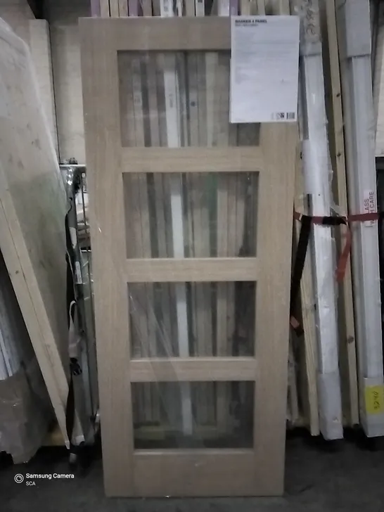 2039MM X 825MM GLASS 4 PANEL INTERNAL DOOR