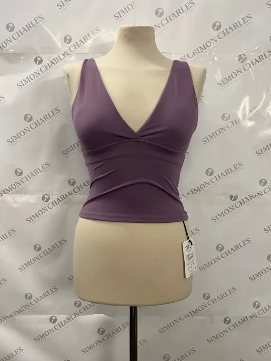 T/ALA DAYFLEX V NECK VEST IN ORCHID SIZE S