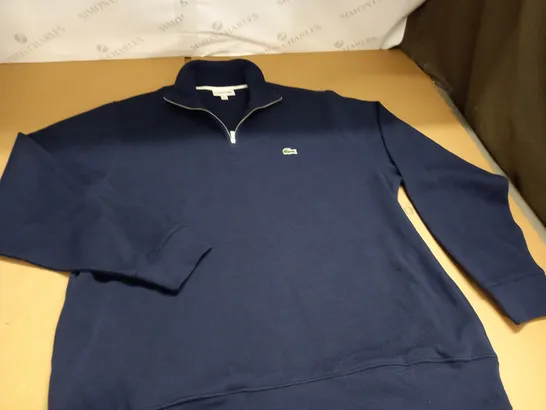 LACOSTE 1/4 ZIP NAVY JUMPER - FR 7