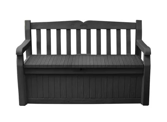 BOXED KETER EDEN 265L STORAGE BENCH - DARK GREY (1 BOX)