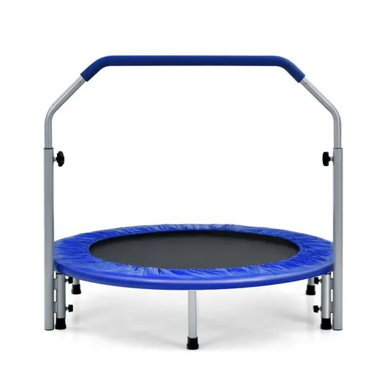 BOXED 101CM FOLDABLE TRAMPOLINE WITH 4 LEVEL ADJUSTABLE HANDLE