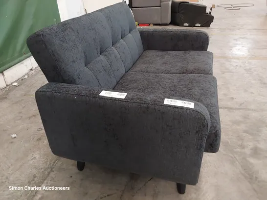 DESIGNER OSLO TWO SEATER SOFA CHARCOAL FABRIC 