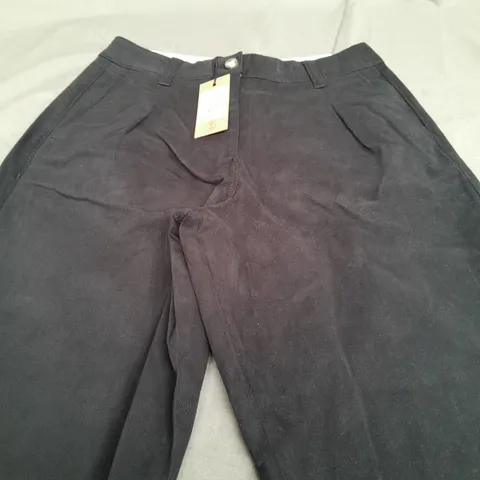 HUSH IMOGEN COTTON TROUSERS IN BLACK - SIZE 6