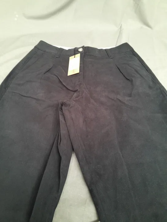 HUSH IMOGEN COTTON TROUSERS IN BLACK - SIZE 6