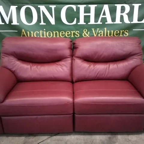 QUALITY BRITISH DESIGNED & MANUFACTURED G PLAN WASHINGTON 18 3 SEATER POWER RECLINER SOFA CAPRI CLARET LEATHER