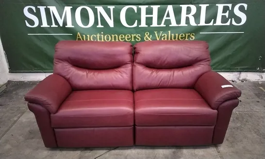 QUALITY BRITISH DESIGNED & MANUFACTURED G PLAN WASHINGTON 18 3 SEATER POWER RECLINER SOFA CAPRI CLARET LEATHER